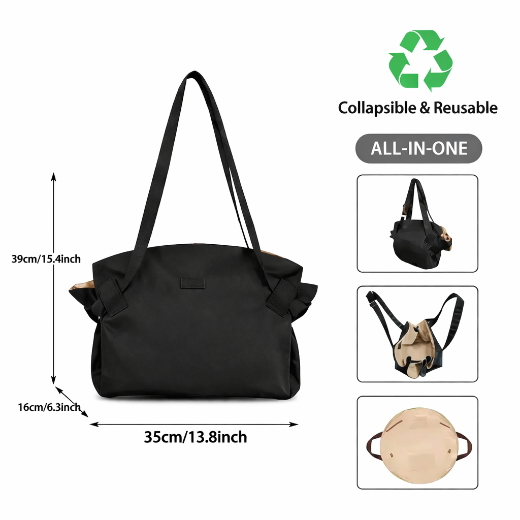 2-in-1 Waterproof Camping Tote Bag & Picnic Blanket Waterproof Market & Camping Bag | Foldable Multi-Purpose Tote Travel, Picnic & Shopping All-in-One Waterproof Tote Bag